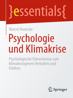 cover image of Psychologie und Klimakrise